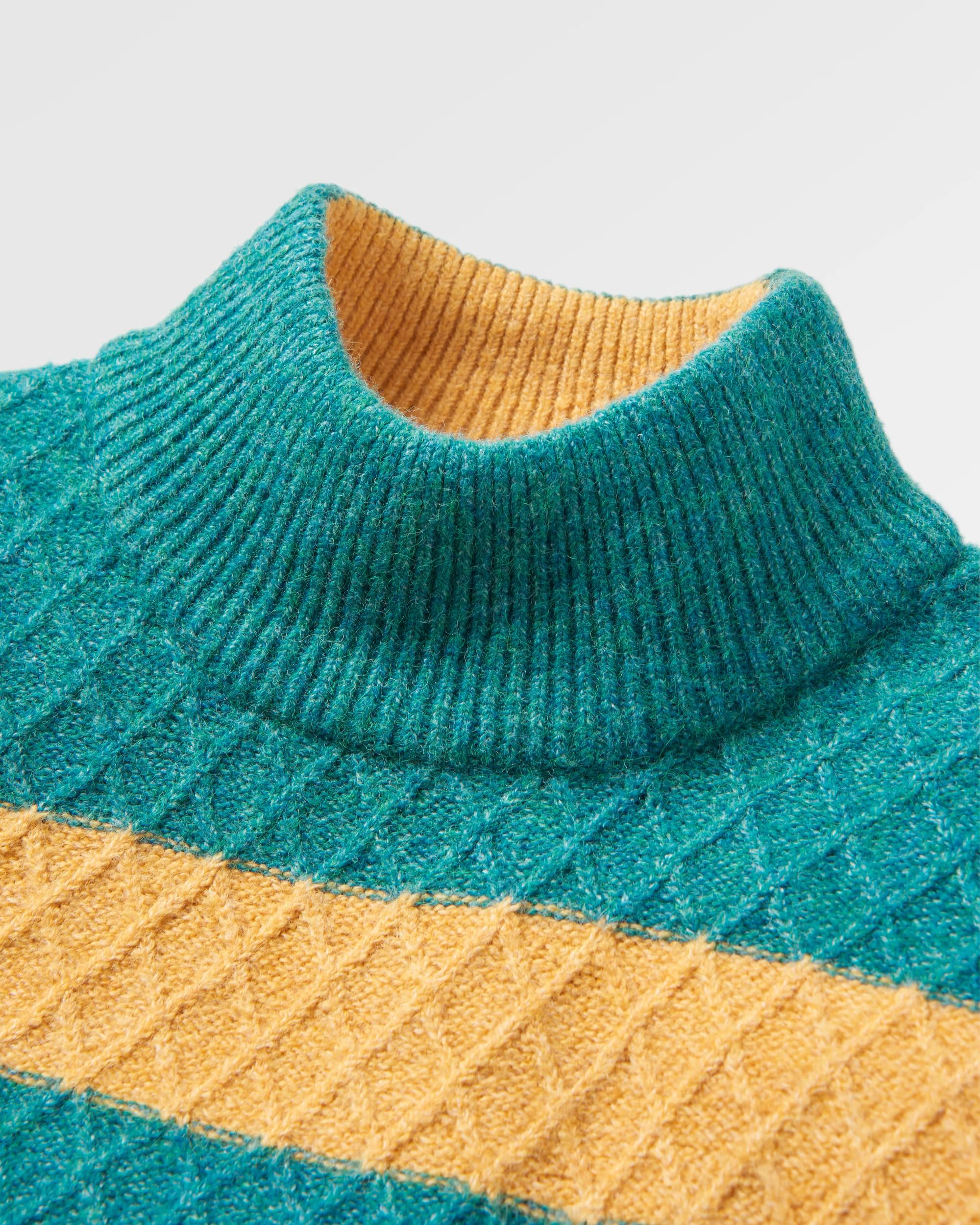 Ramble Recycled Knitted Jumper - Mediterranean - Flatlay