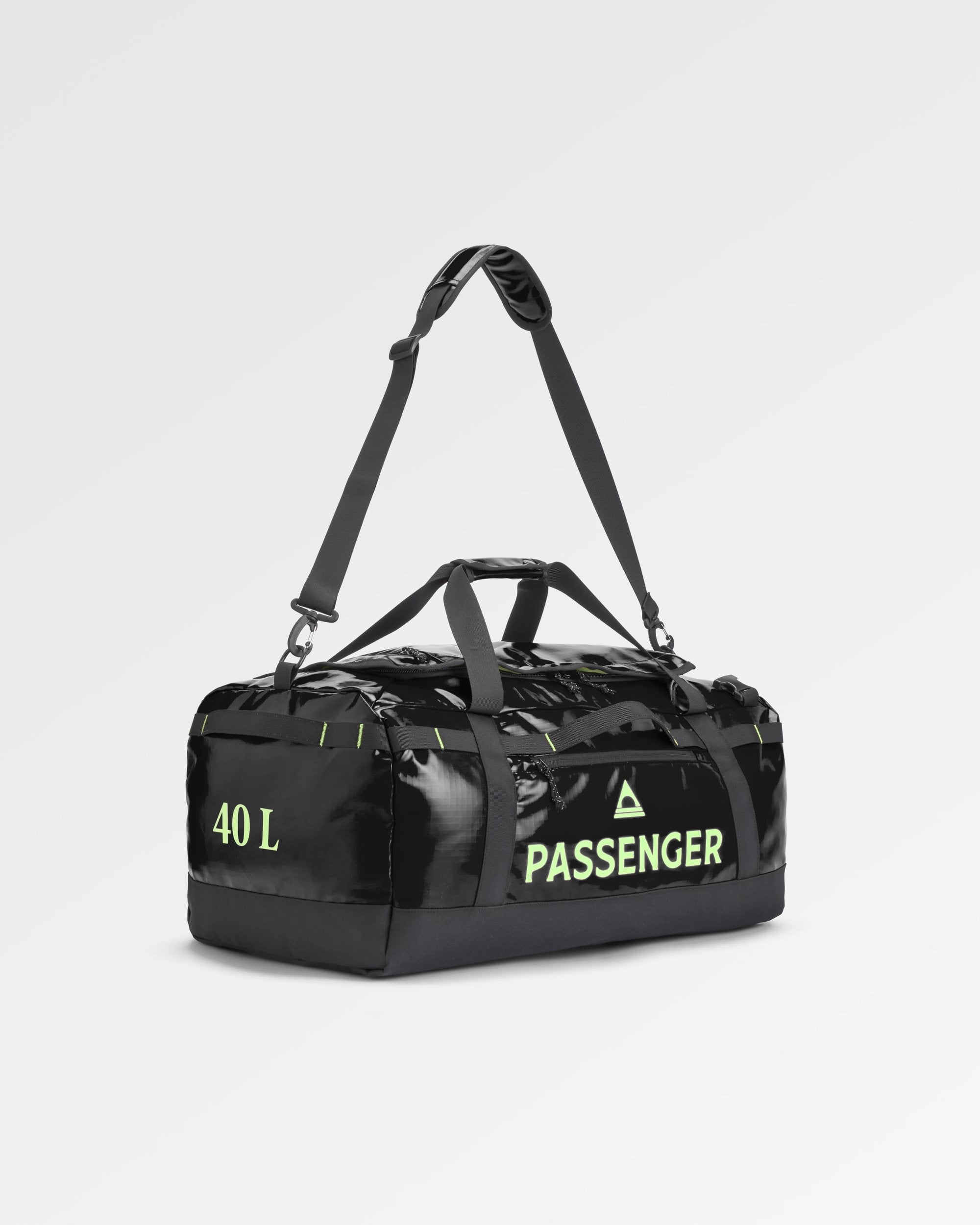 Roamer Recycled 40L Duffel Bag - Black - Flatlay