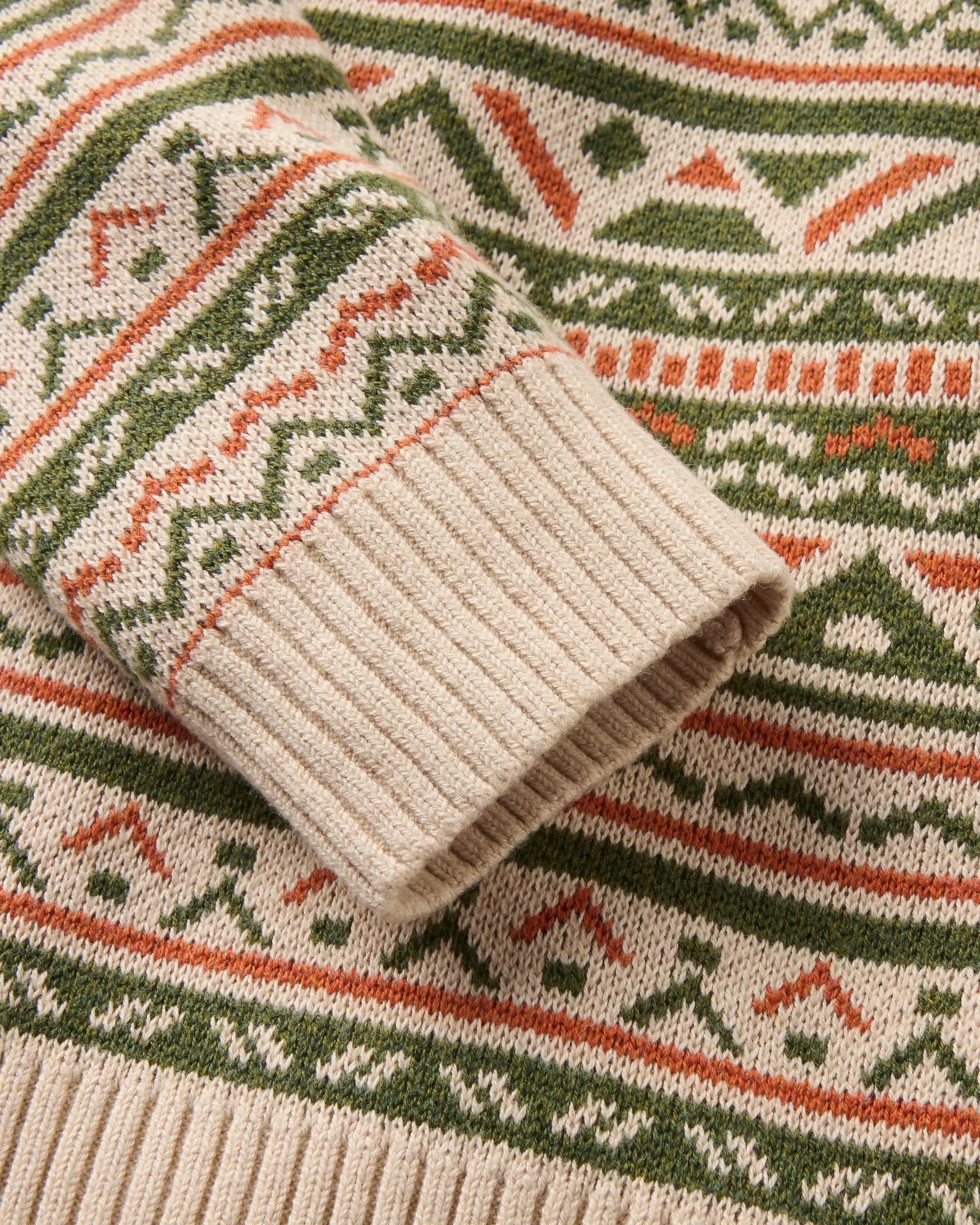 Stoked Knitted Jumper - Oatmeal Multi - Flatlay