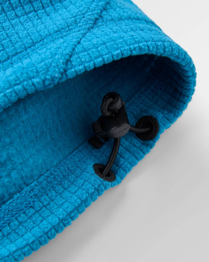 Forestscape Grid Fleece Crew - Blue Steel - Flatlay