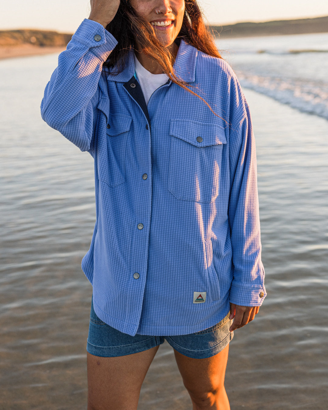 Iguazu Grid Polar Fleece Shirt - Baja