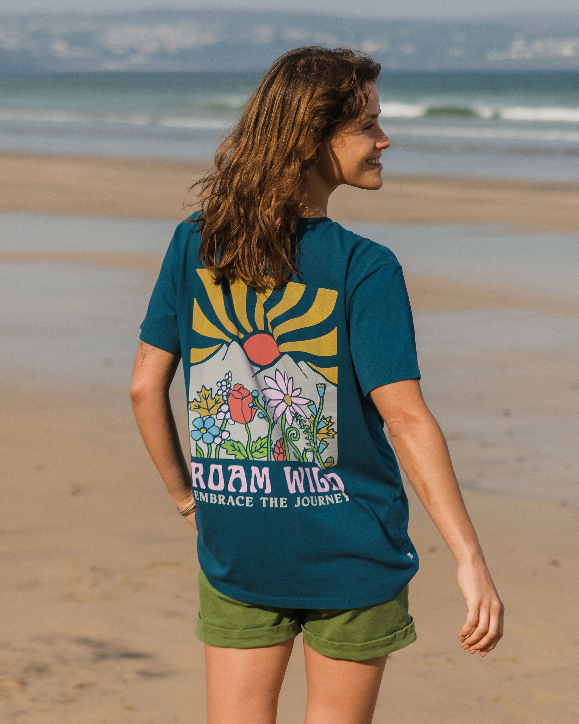 Roam Wild Recycled T-Shirt - Tidal Blue - Lifestyle
