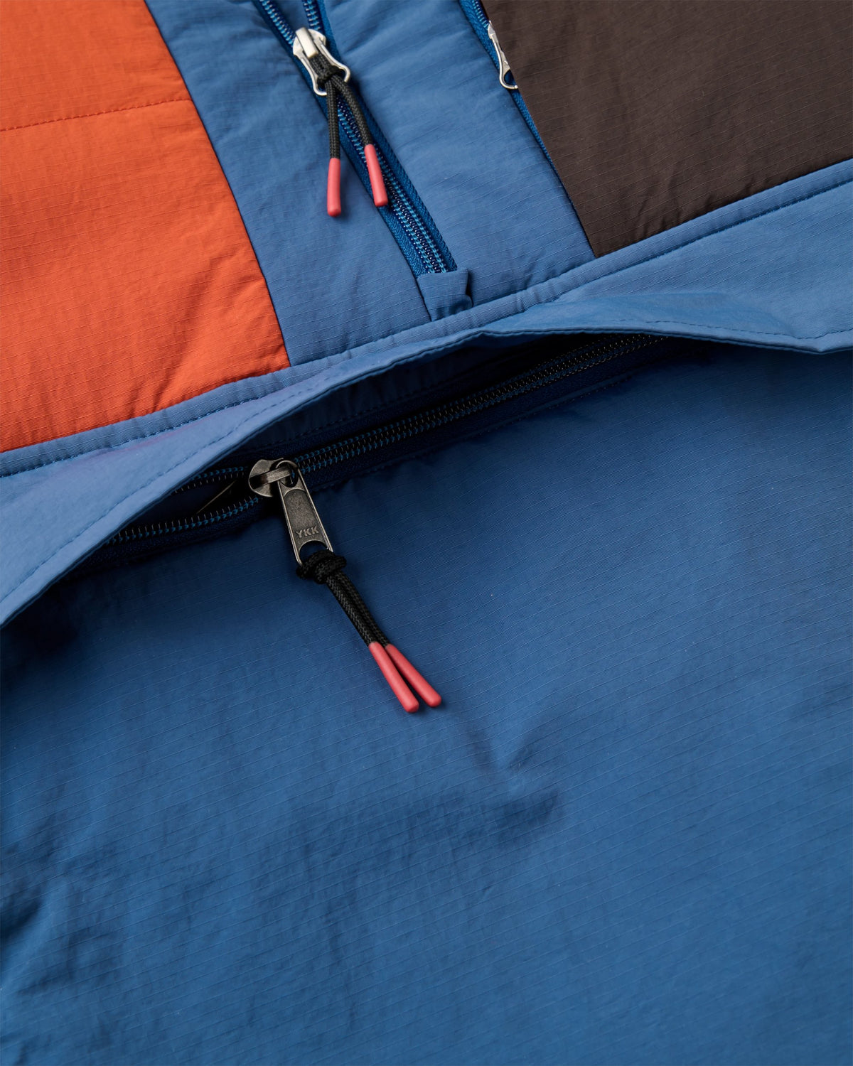 Oceanic Insulated Anorak - Dark Rust/Dark Denim - Flatlay