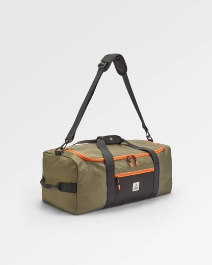 Boondocker Recycled 30L Duffel - True Black/ Khaki - Flatlay