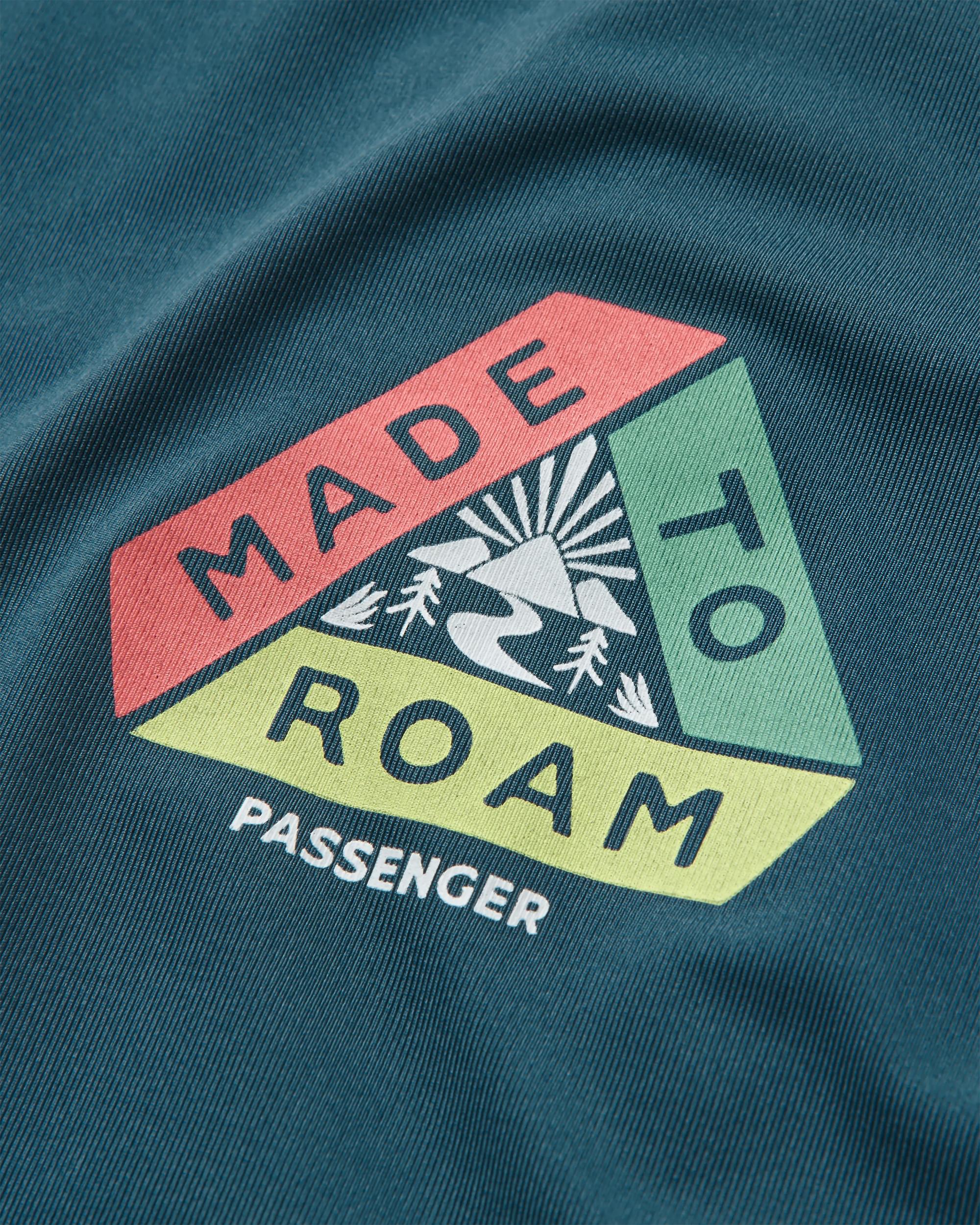 Dawn To Dusk Recycled Active T-shirt - Dark Denim - Flatlay