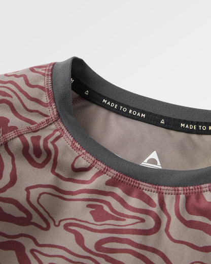 Amberline Base Layer Top - Strata Swirl Brambleberry - Flatlay