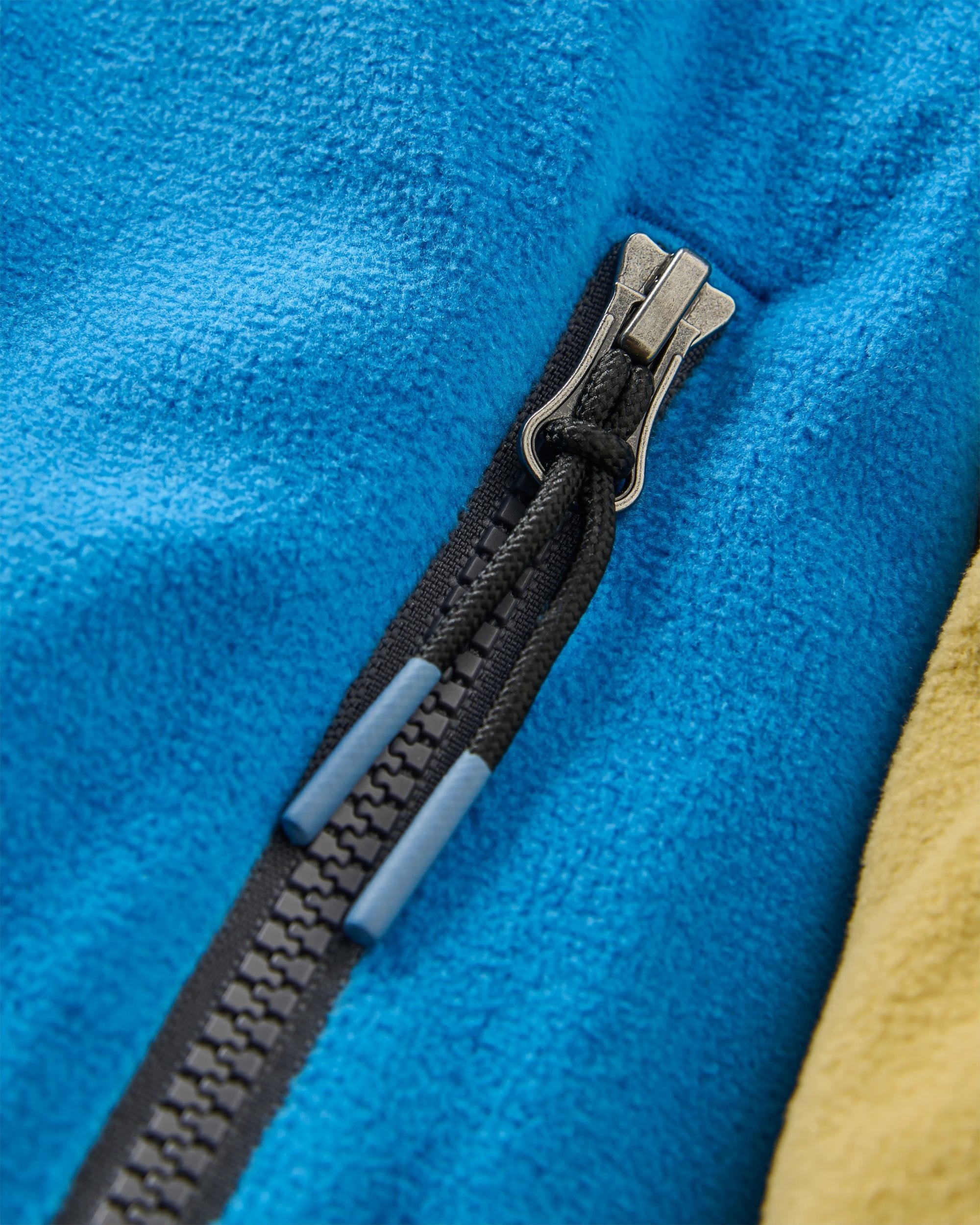 Set Off Recycled Polar 1/4 Zip Fleece 2.0 - Warm Beige/Marine Blue - Flatlay