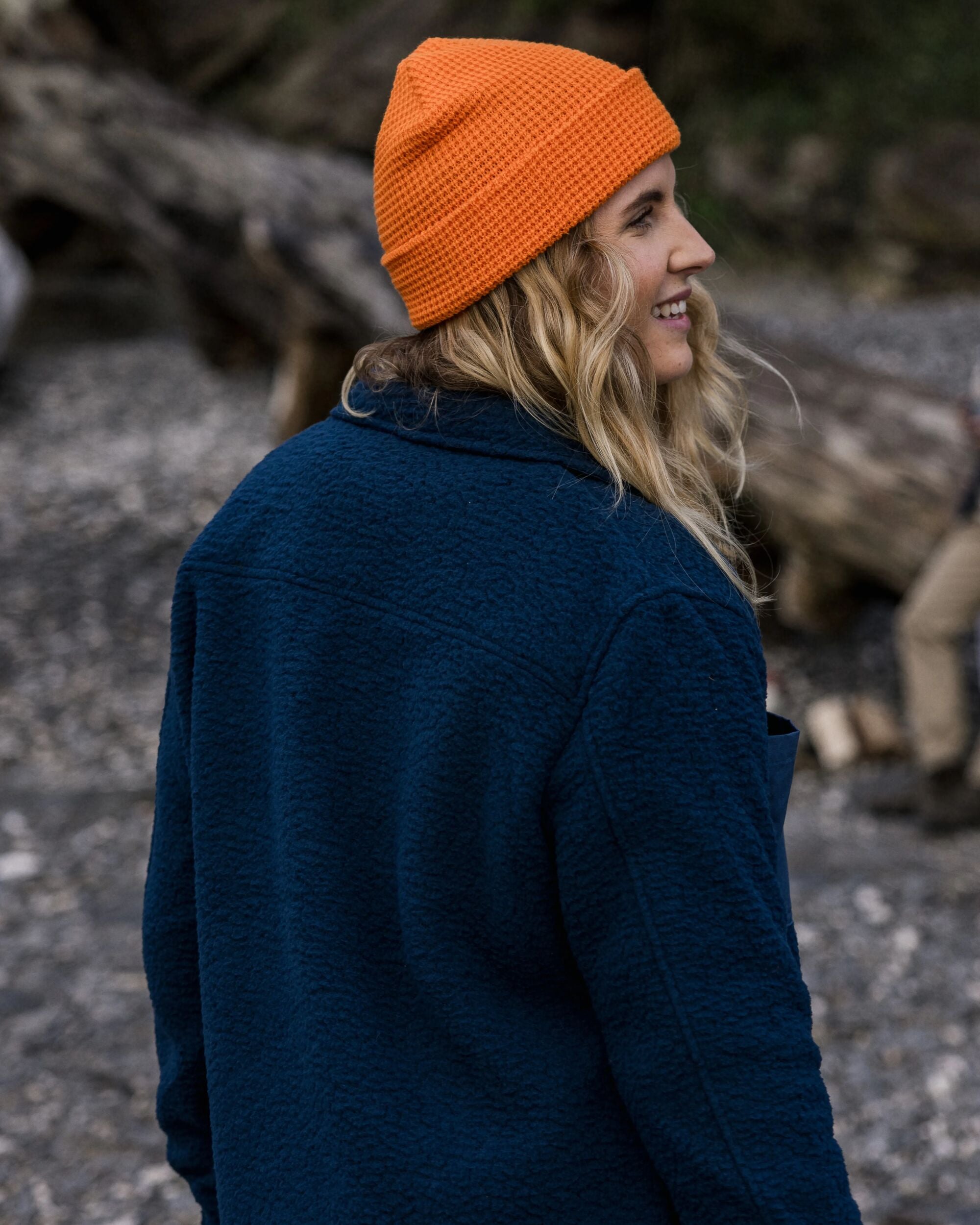 Rappel Recycled Sherpa Oversized Shirt - Dark Denim - Lifestyle