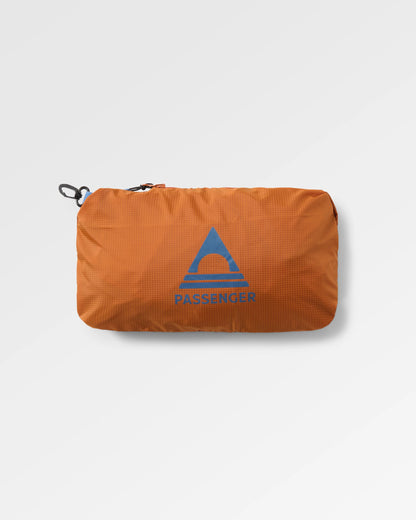 Viento Recycled Windshell Jacket - Dark Denim/Sunset Orange - Flatlay