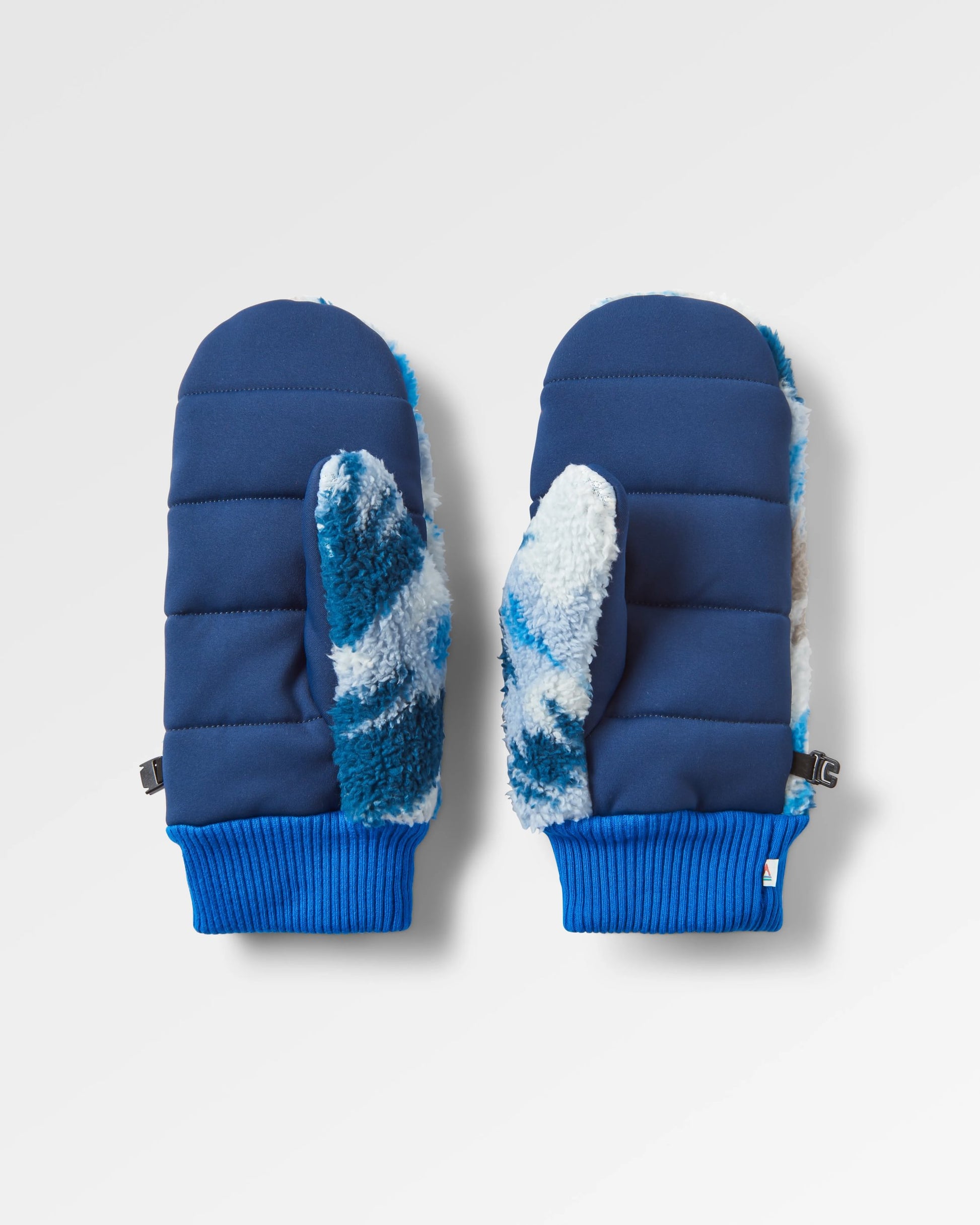 Avalanche Recycled Sherpa Mittens - Abstract Mountain Blue Steel