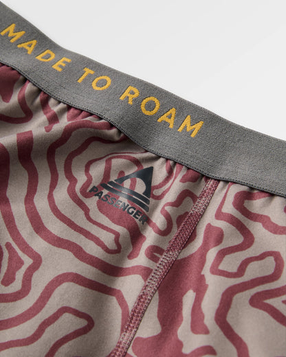 Amberline Base Layer Leggings - Strata Swirl Brambleberry - Flatlay