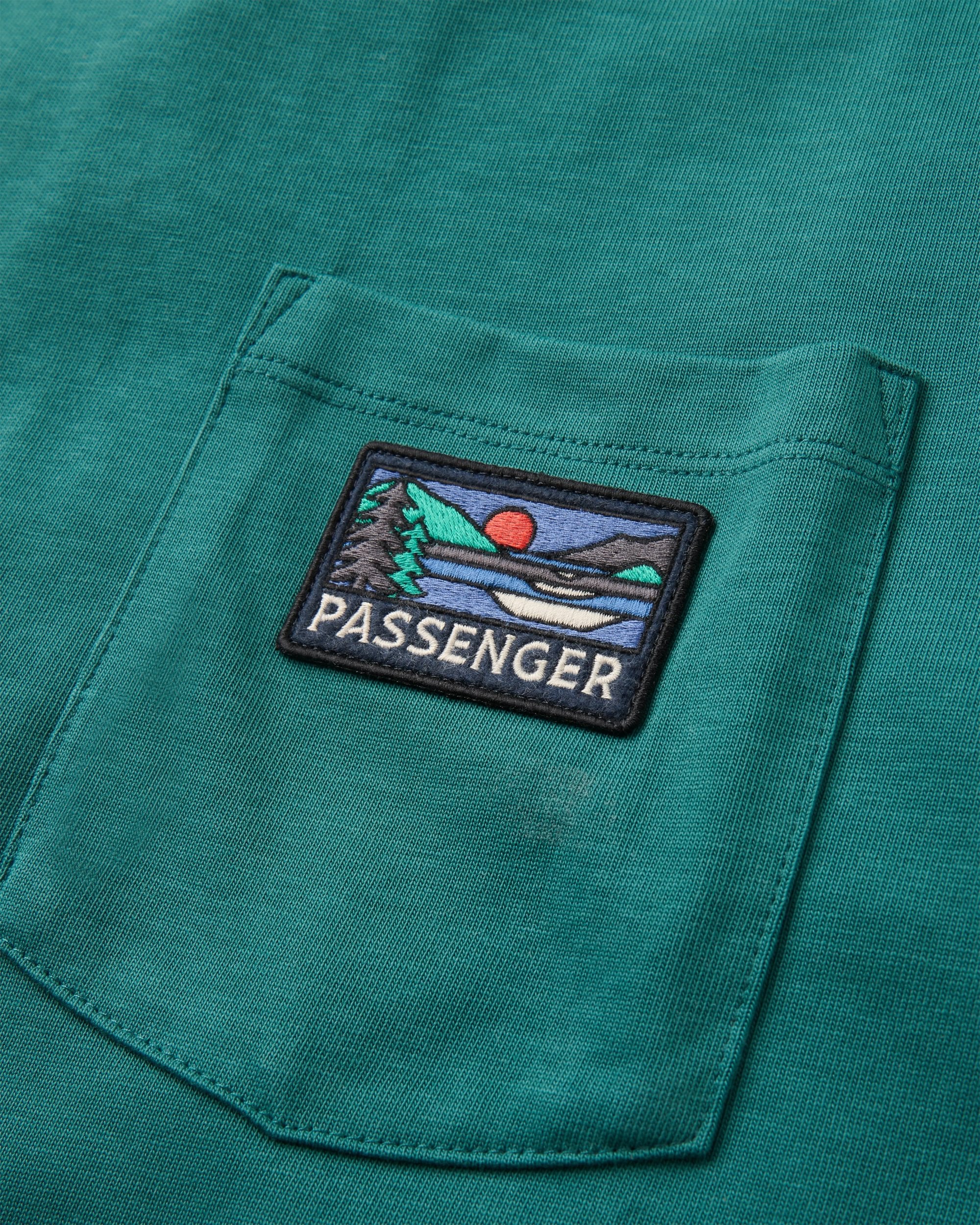 Roamer Patch Relaxed Fit T-Shirt - Mediterranean - Flatlay