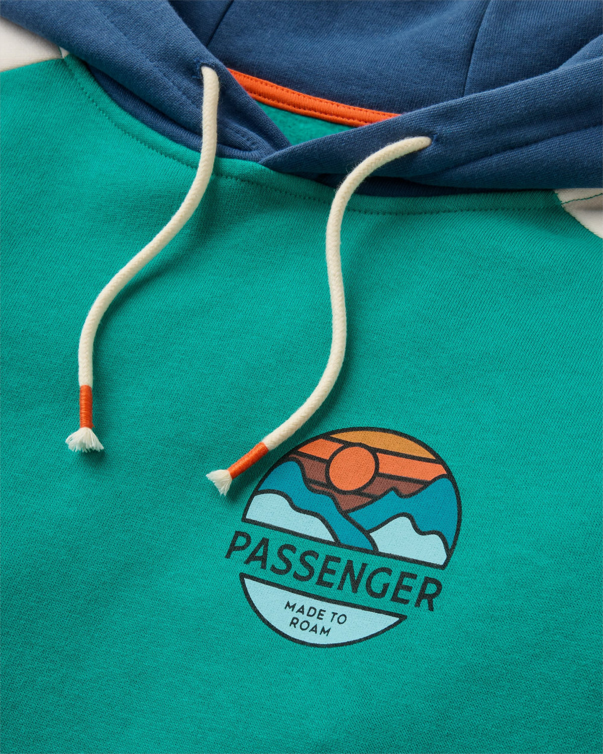 Riser Cotton Hoodie - Greenlake - Flatlay