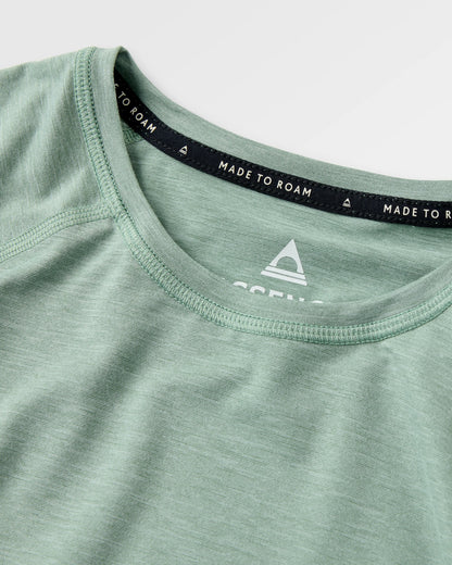 Sunvale Lightweight UPF50 LS T-Shirt - Pistachio Marl - Flatlay