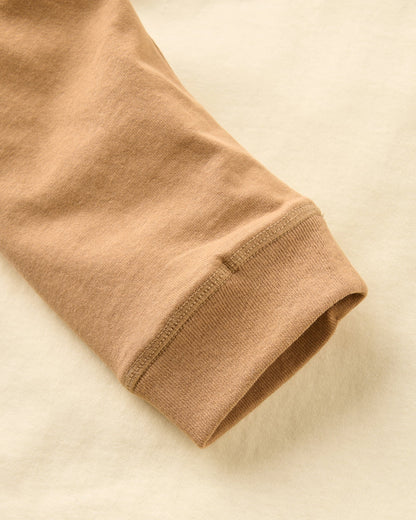 Laidback Relaxed Fit LS Raglan T-Shirt - Birch/Toffee - Flatlay