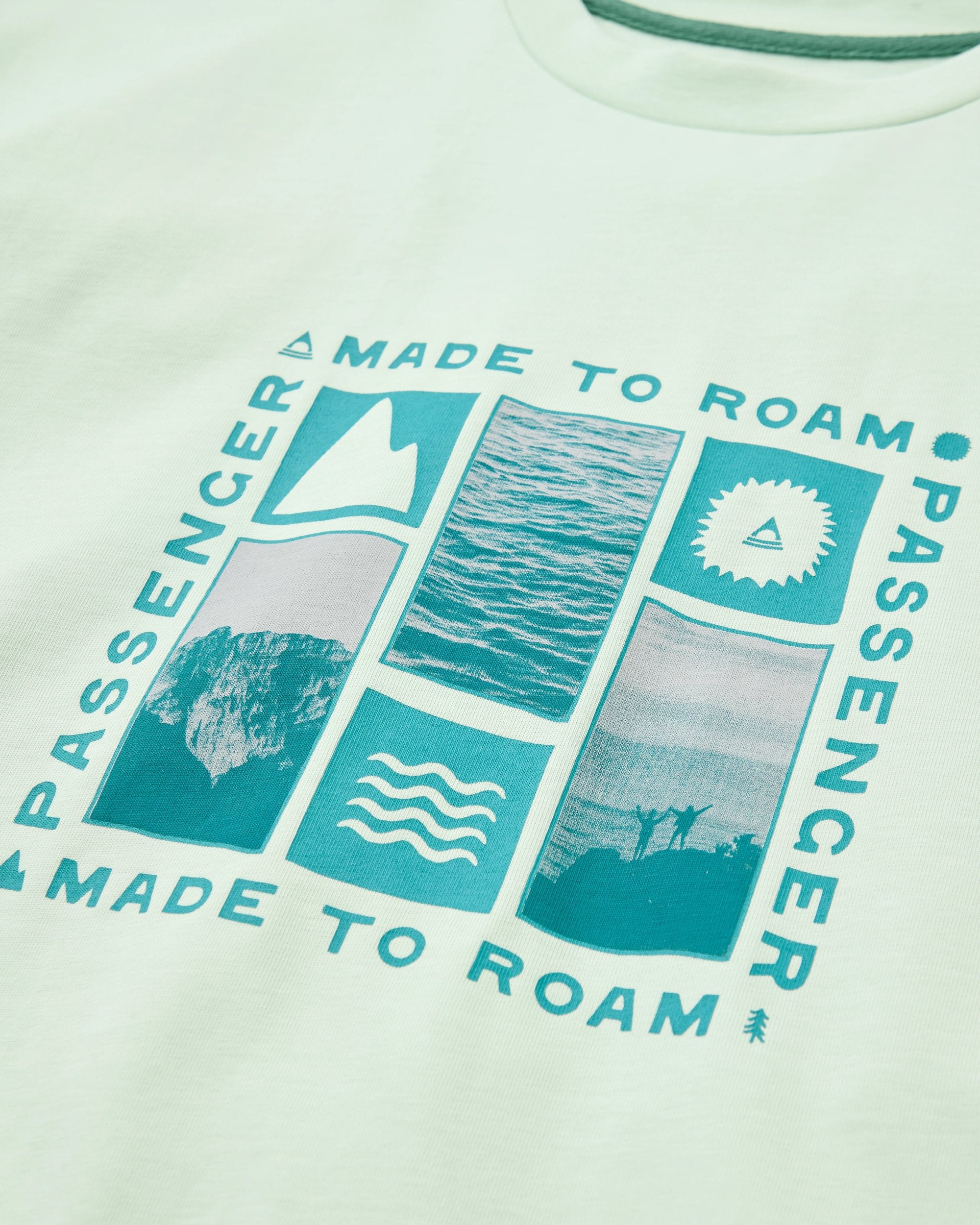 Snapshot Organic Cotton Relaxed Fit T-Shirt - Spearmint - Flatlay