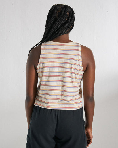 Retro Vibes Vest - Retro Stripe - Studio Model