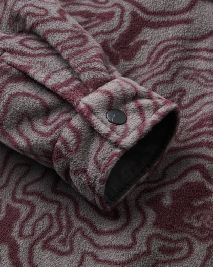 West Polar Fleece Shirt - Strata Swirl Brambleberry - Flatlay