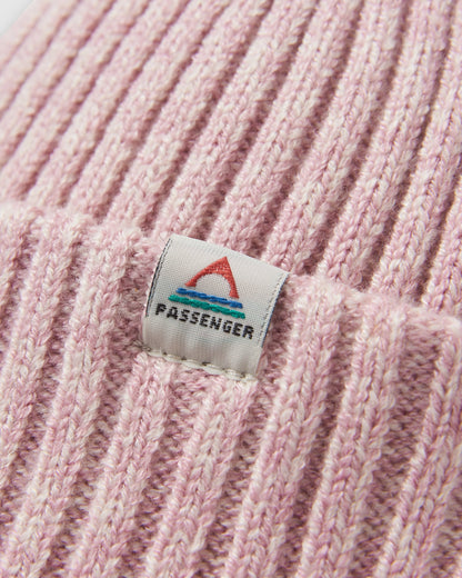 Fisherman Marl Beanie - Pink Haze - Flatlay