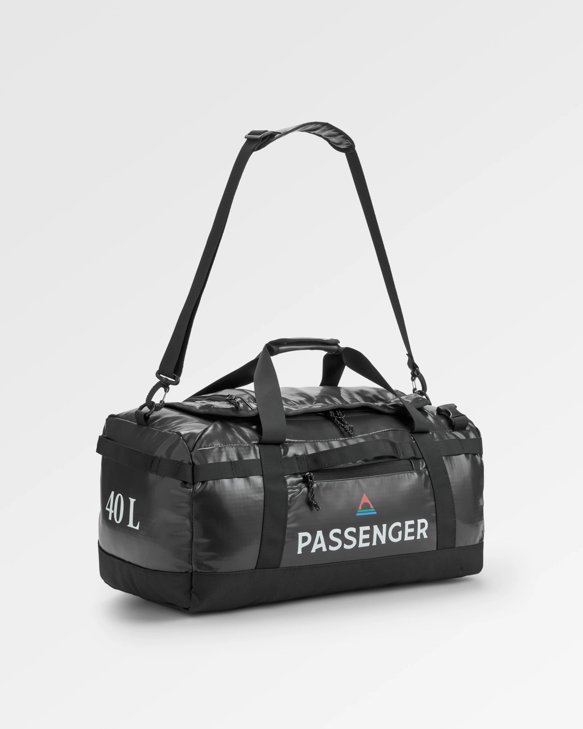 Roamer Recycled 40L Duffel Bag - Phantom Black - Flatlay