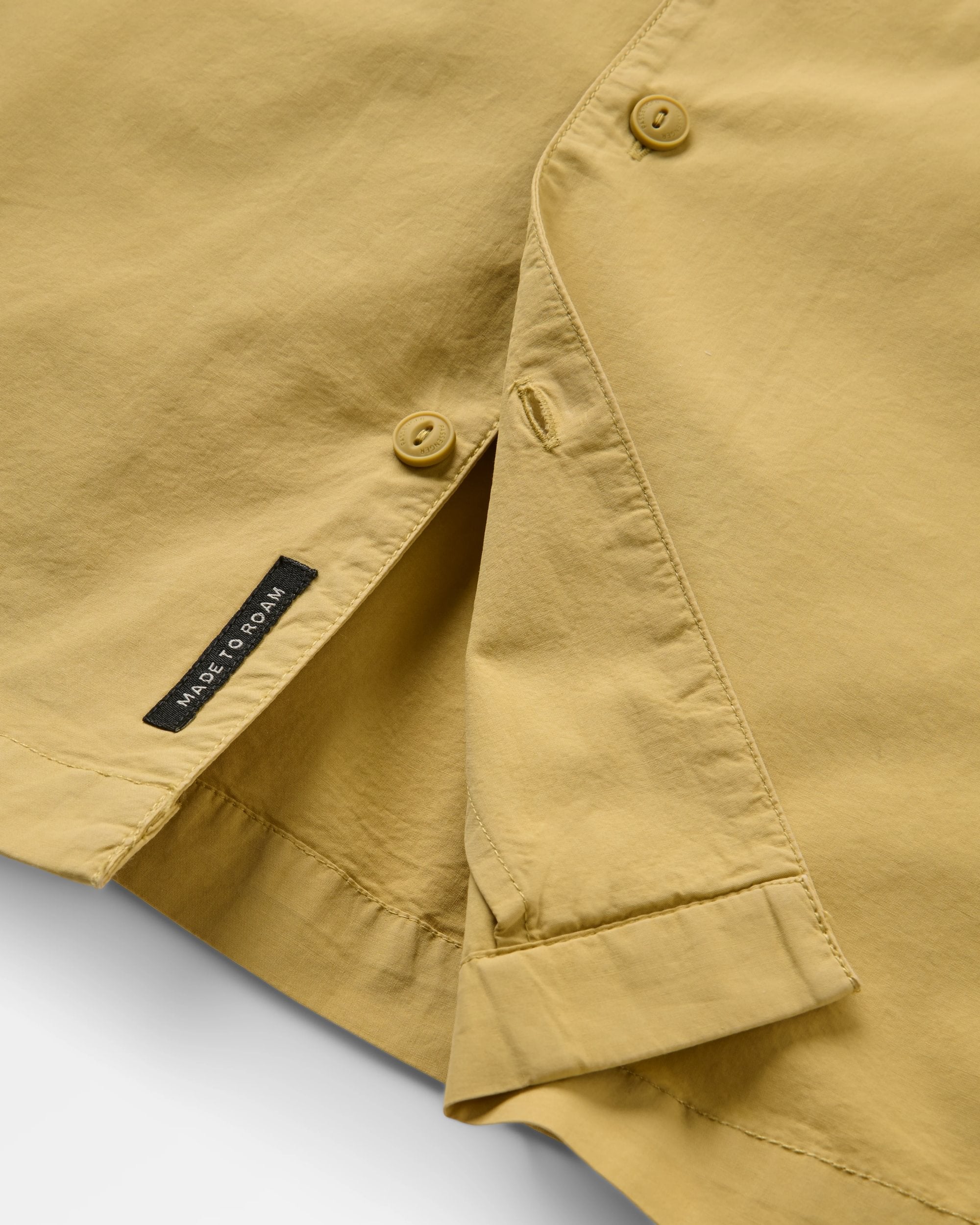 Acreage Organic Cotton Shirt - Warm Beige - Flatlay