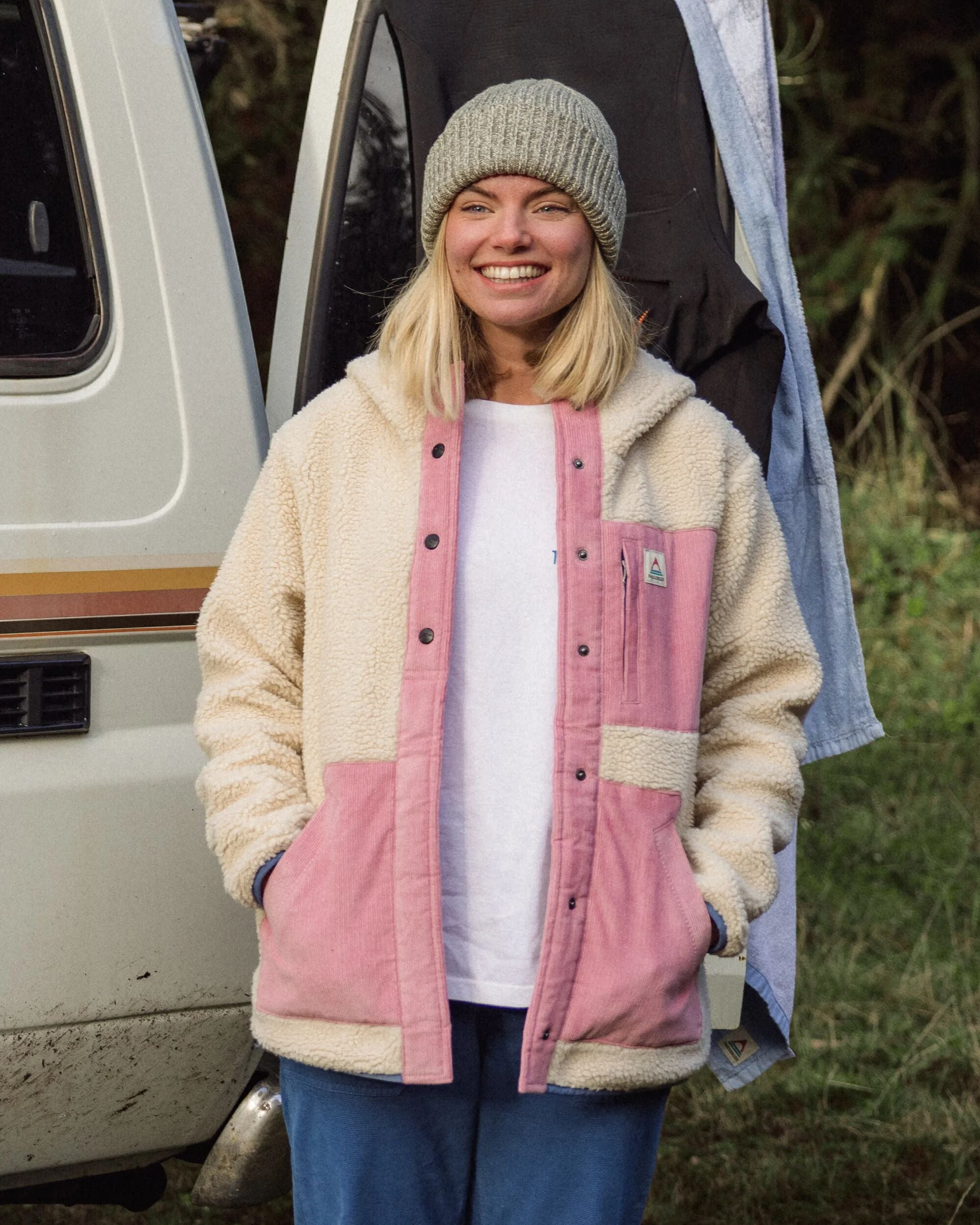 Clover Sherpa Kapuzen-Fleece Hafer – Passenger