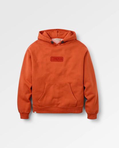 Boundless Relaxed Fit Hoodie - Dark Rust - Flatlay