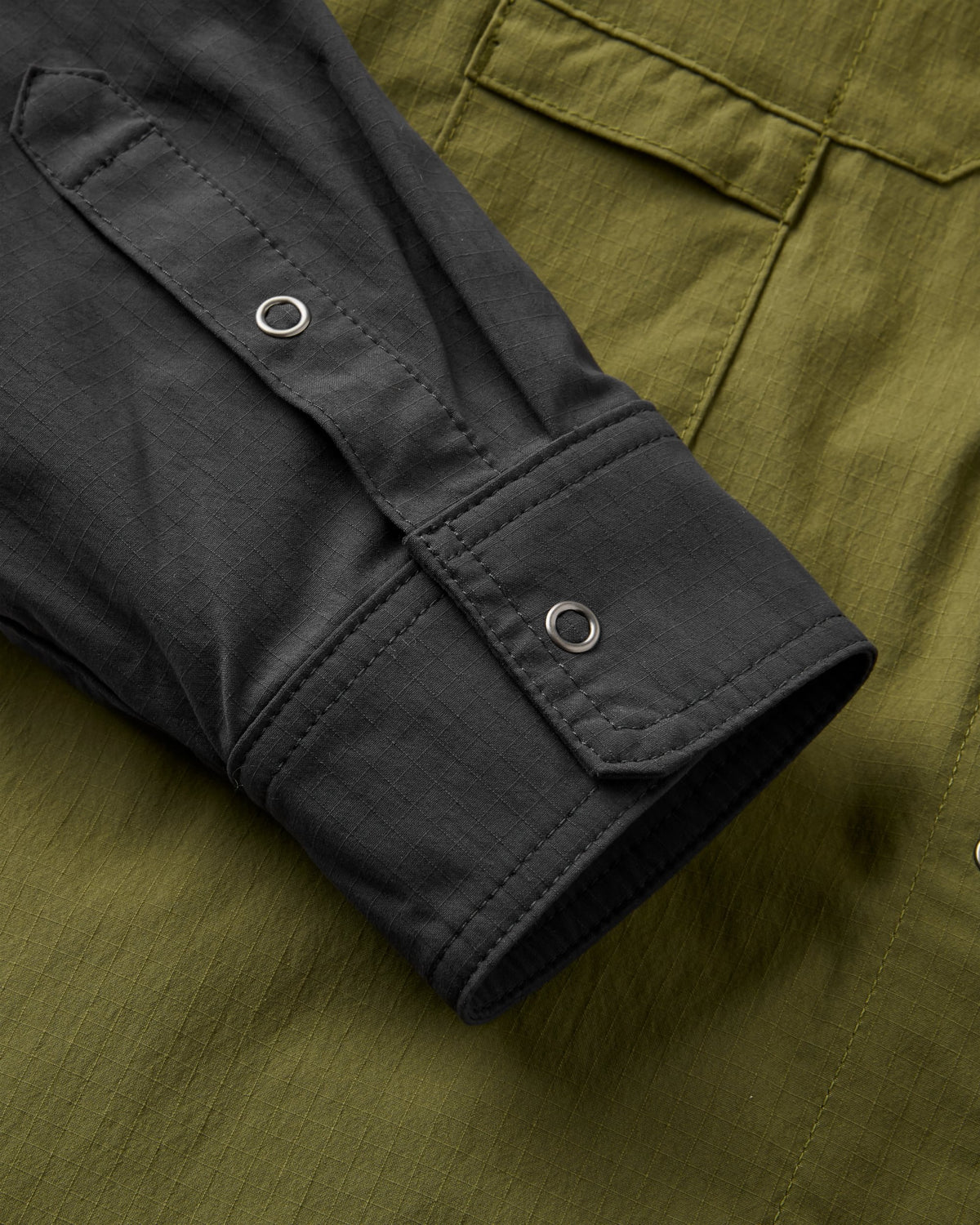 Patrol Ripstop Utility Shirt - Faded Black/Khaki - Flatlay