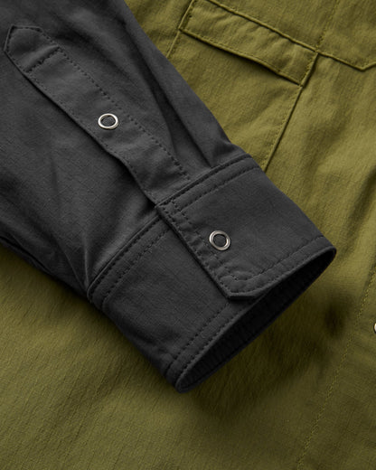 Patrol Ripstop Utility Shirt - Faded Black/Khaki - Flatlay