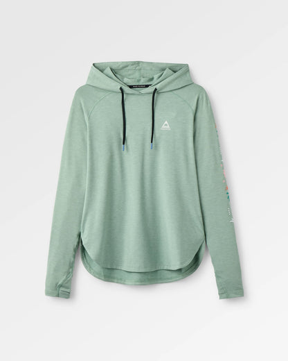 Sunvale Lightweight UPF50 Hoodie - Pistachio Marl - Flatlay
