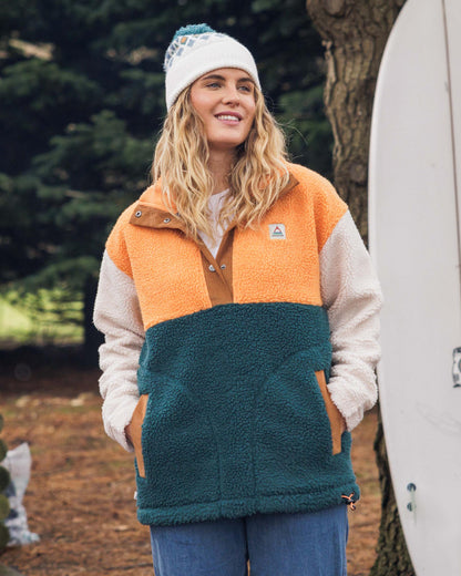 Create Recycled Deep-Pile Sherpa Fleece - Mediterranean