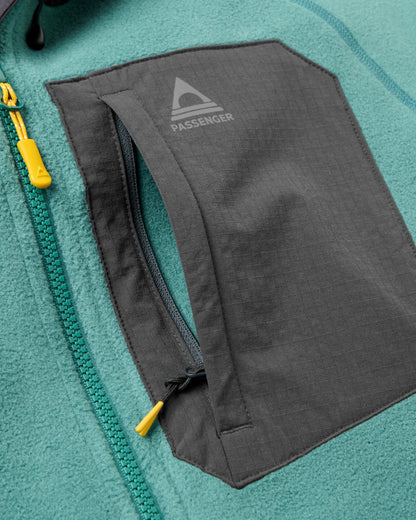 Sierrascape Men's Polartec® Fleece Hoodie - Deep Ocean - Flatlay