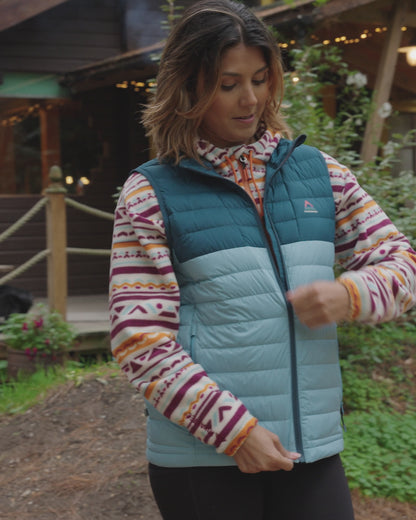 Northstar Down Recycled Gilet - Retro Blue/Tidal Blue - 
