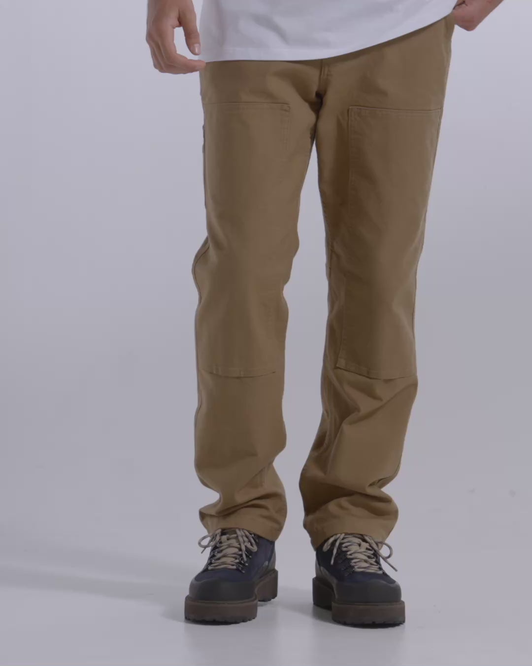 Vantage Lined Cotton Canvas Trouser - Caramel - 