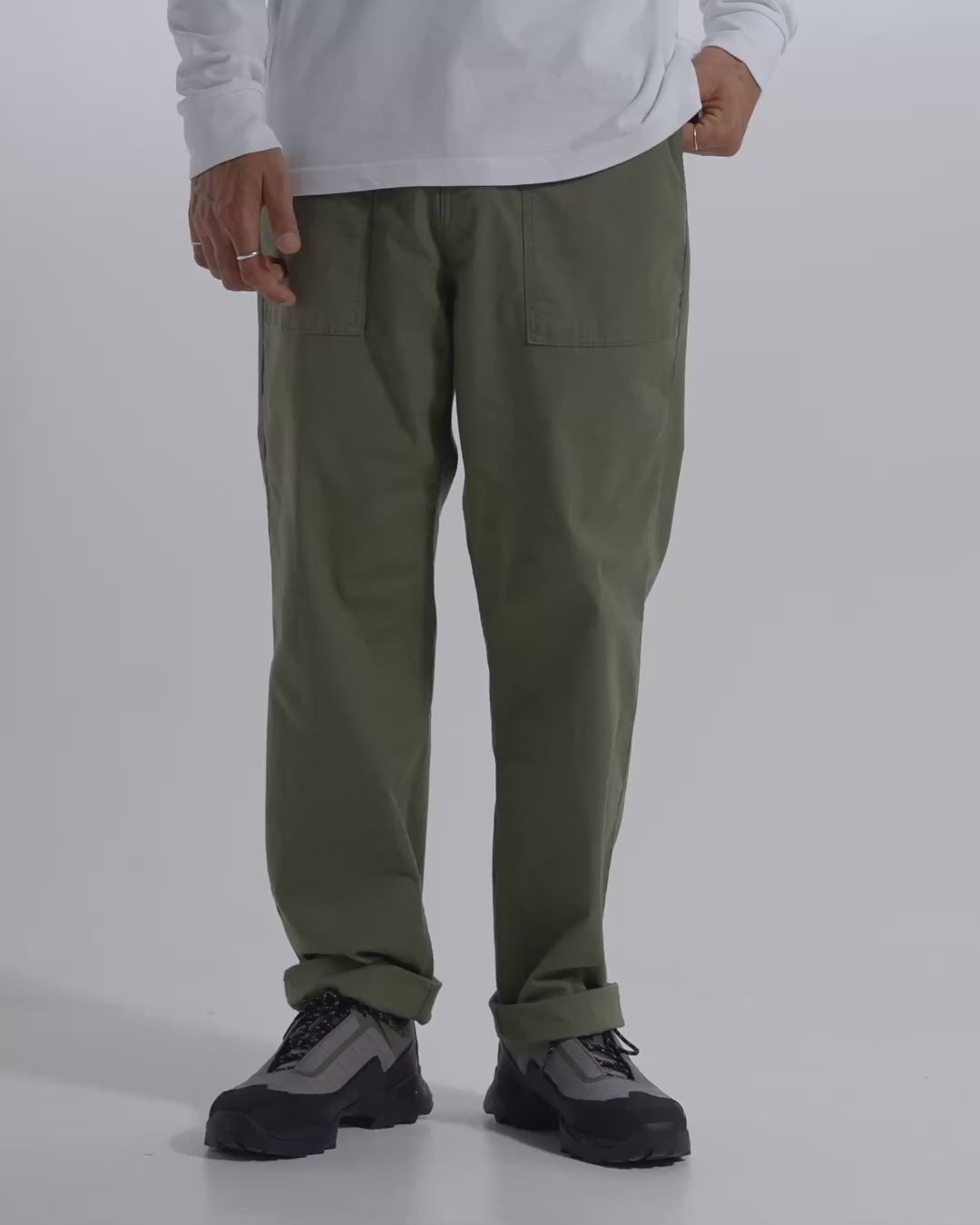 Kimmer Ripstop Cotton Trouser - Dusty Olive - 