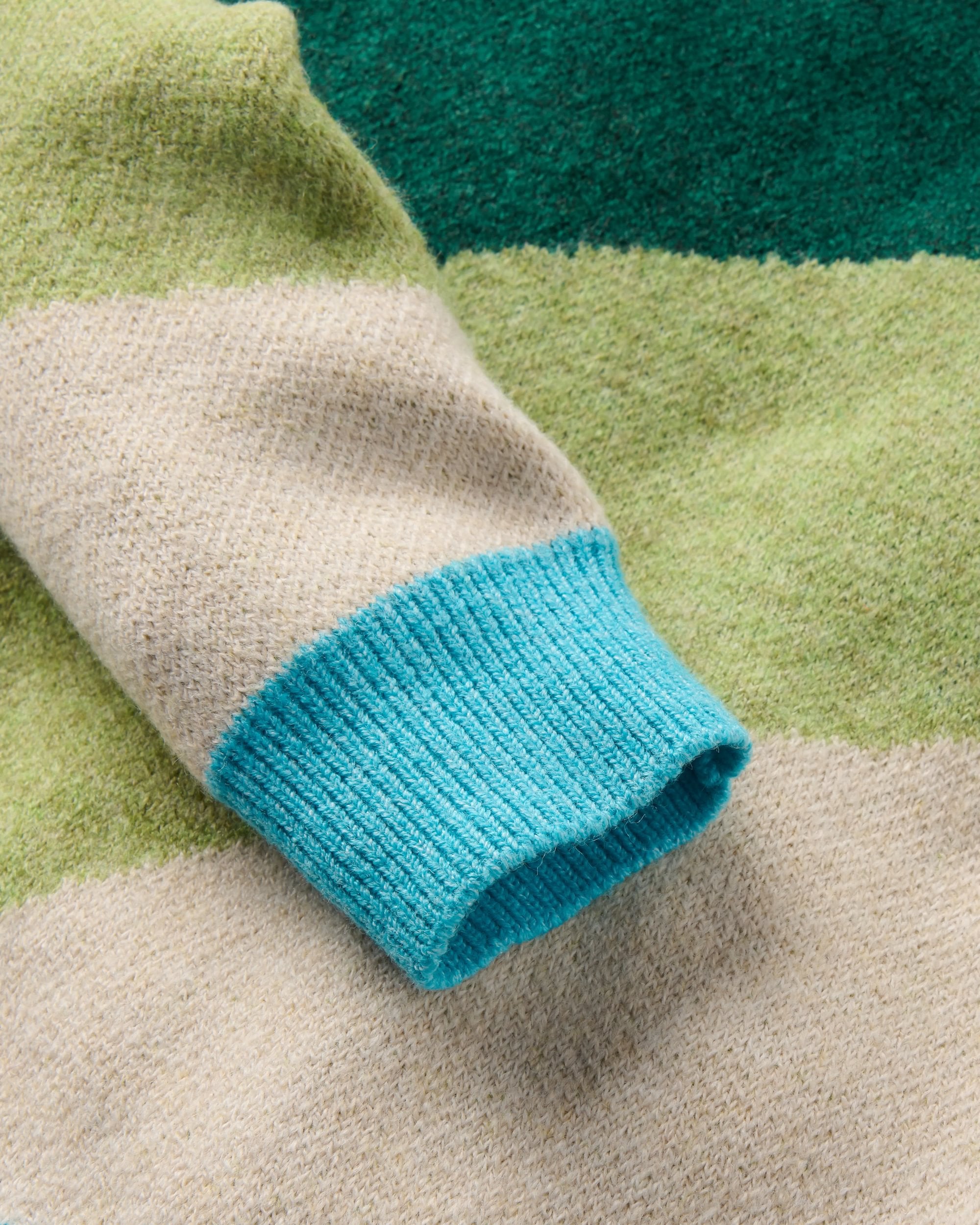 Scenic Recycled Knitted Jumper - Scenic Dark Fern - Flatlay