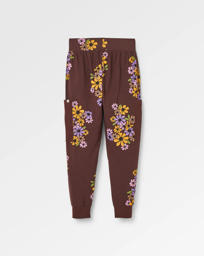 Day Dream Trouser - Floral Grid Espresso - Flatlay