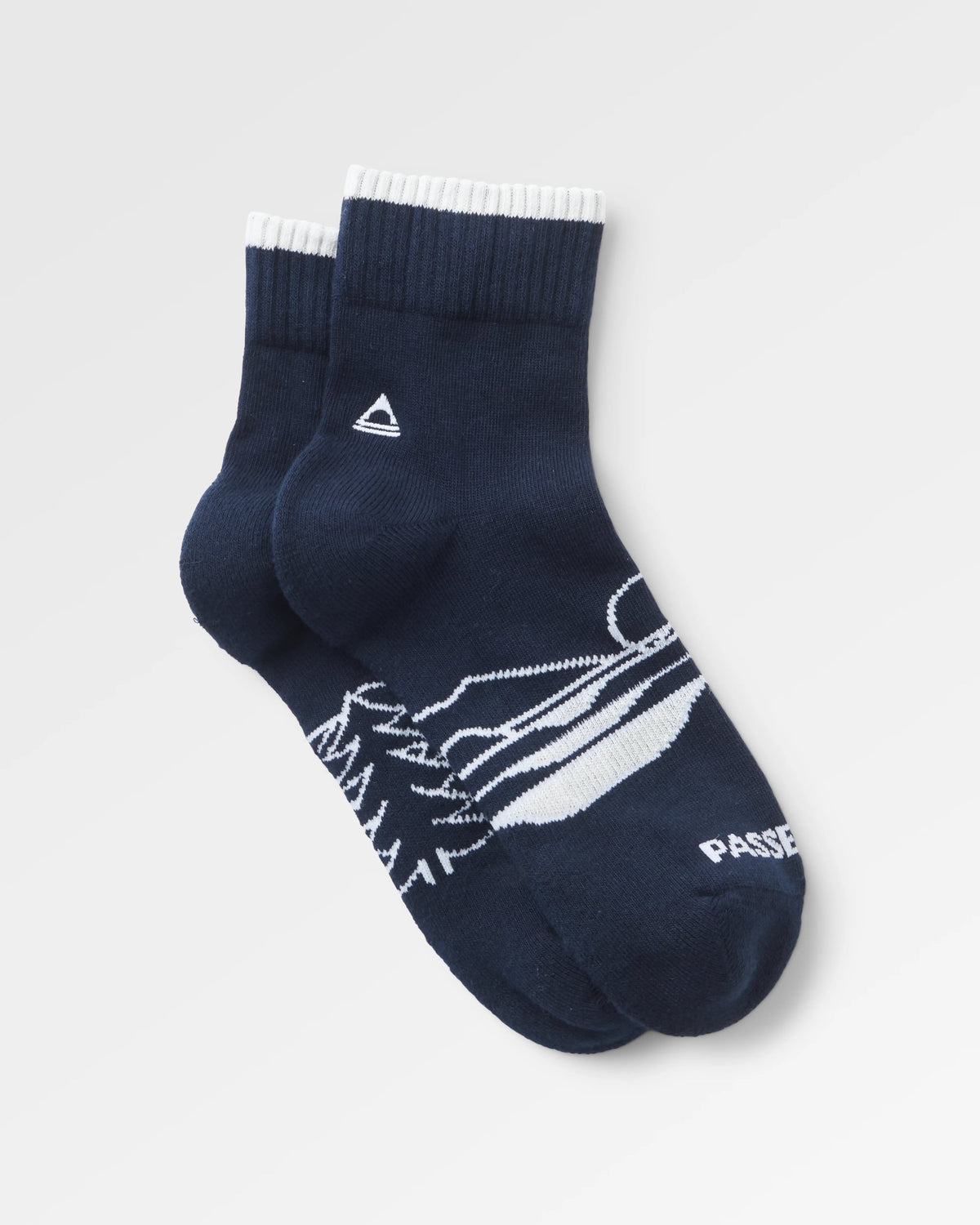 Two Step Ankle Socks - Rich Navy - Flatlay