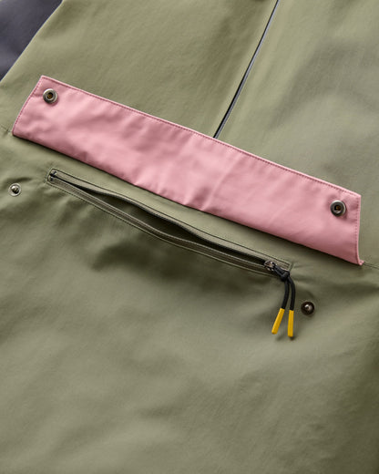 Serein Waterproof Anorak - Faded Black/Dusty Olive - Flatlay