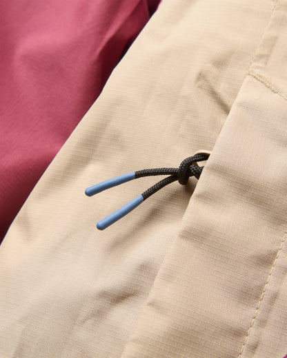 Trailscape Women's Waterproof Jacket - Maroon/Stone - Flatlay