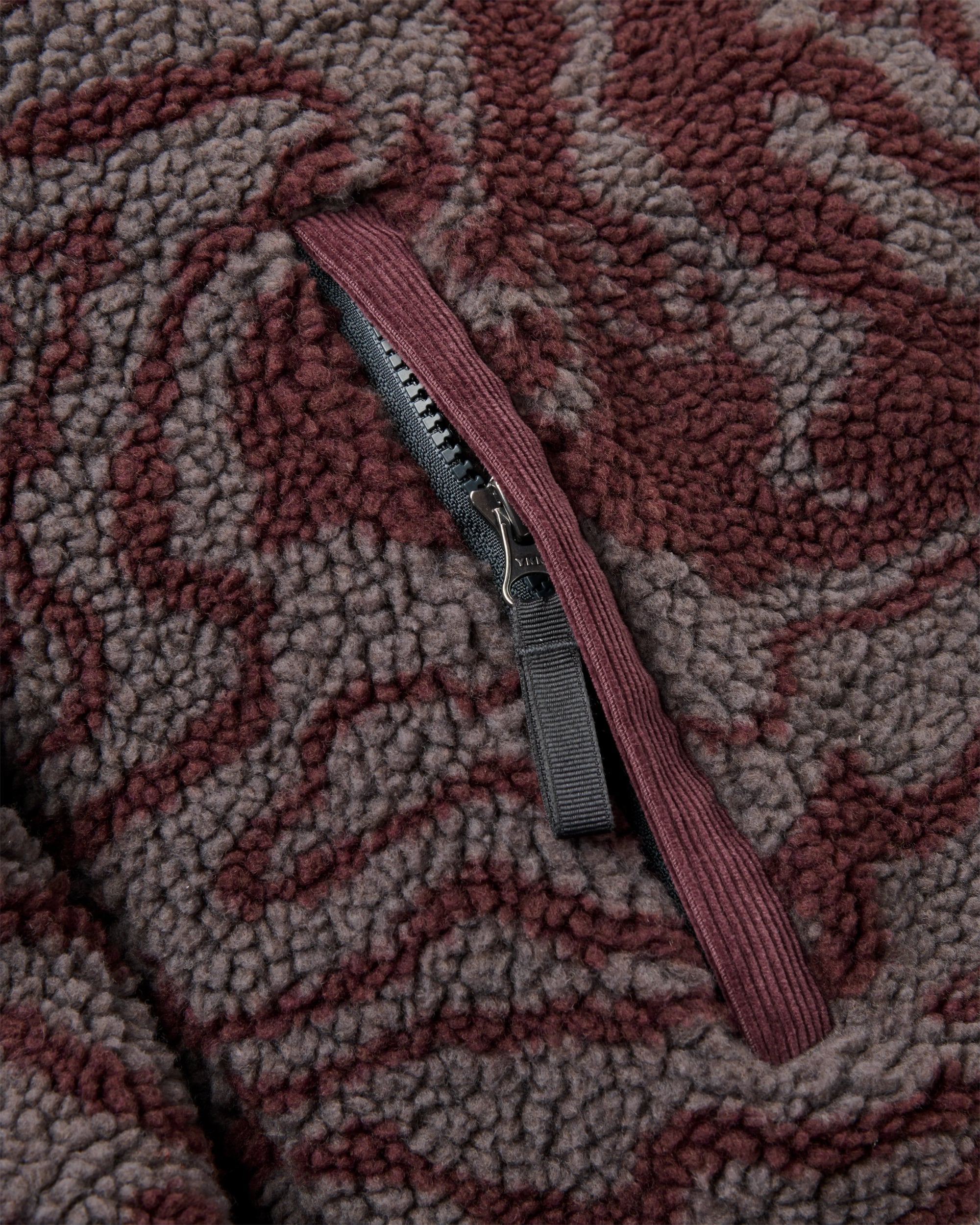 Trekker Deep-Pile Sherpa Fleece - Strata Swirl Brambleberry - Flatlay
