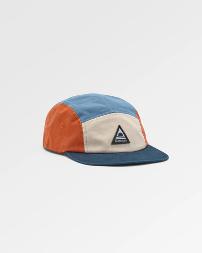 Fixie Recycled 5 Panel Cap - Sunrise Orange/ Moonlight Blue Multi