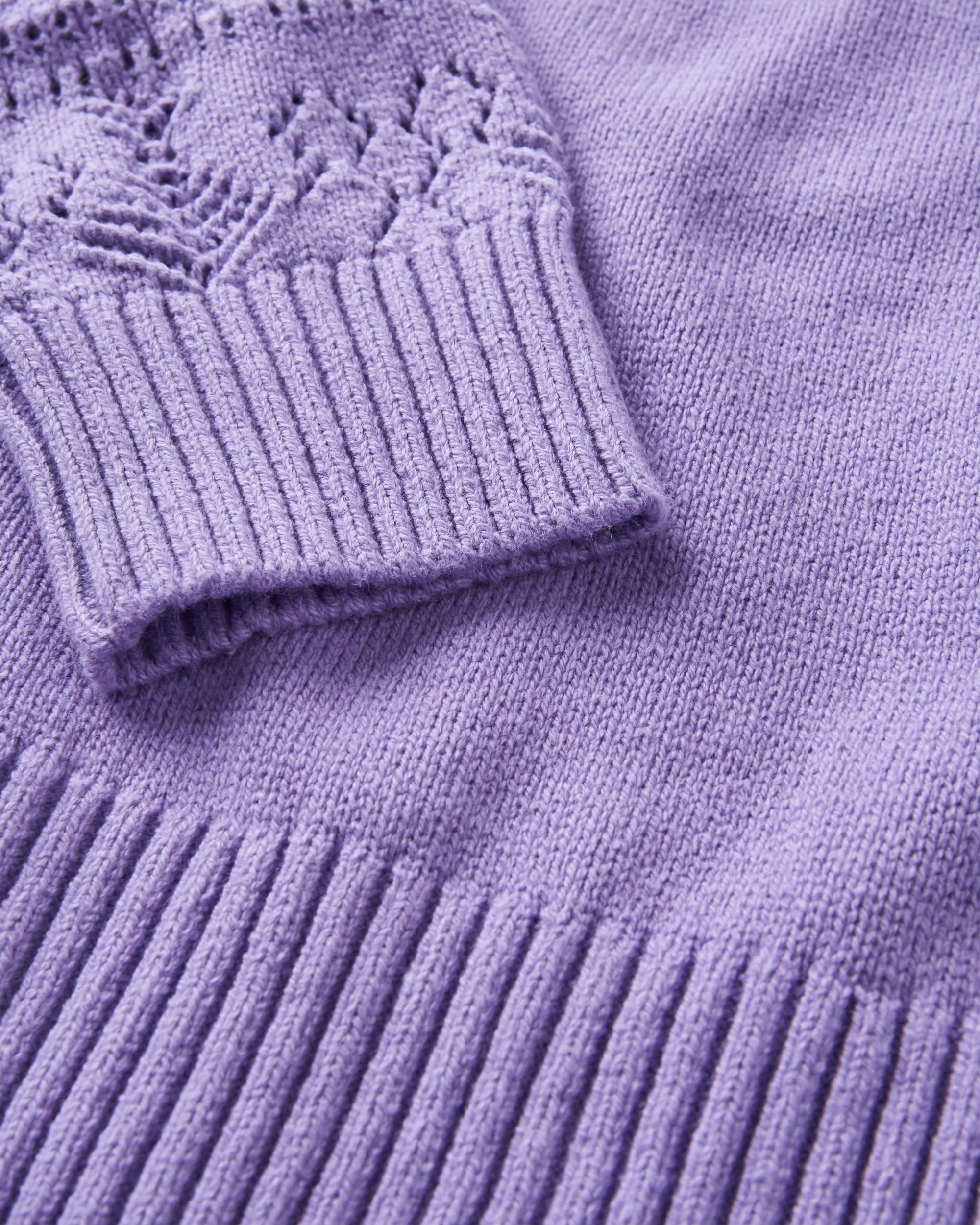 Grace Knitted Jumper - Retro Purple - Flatlay