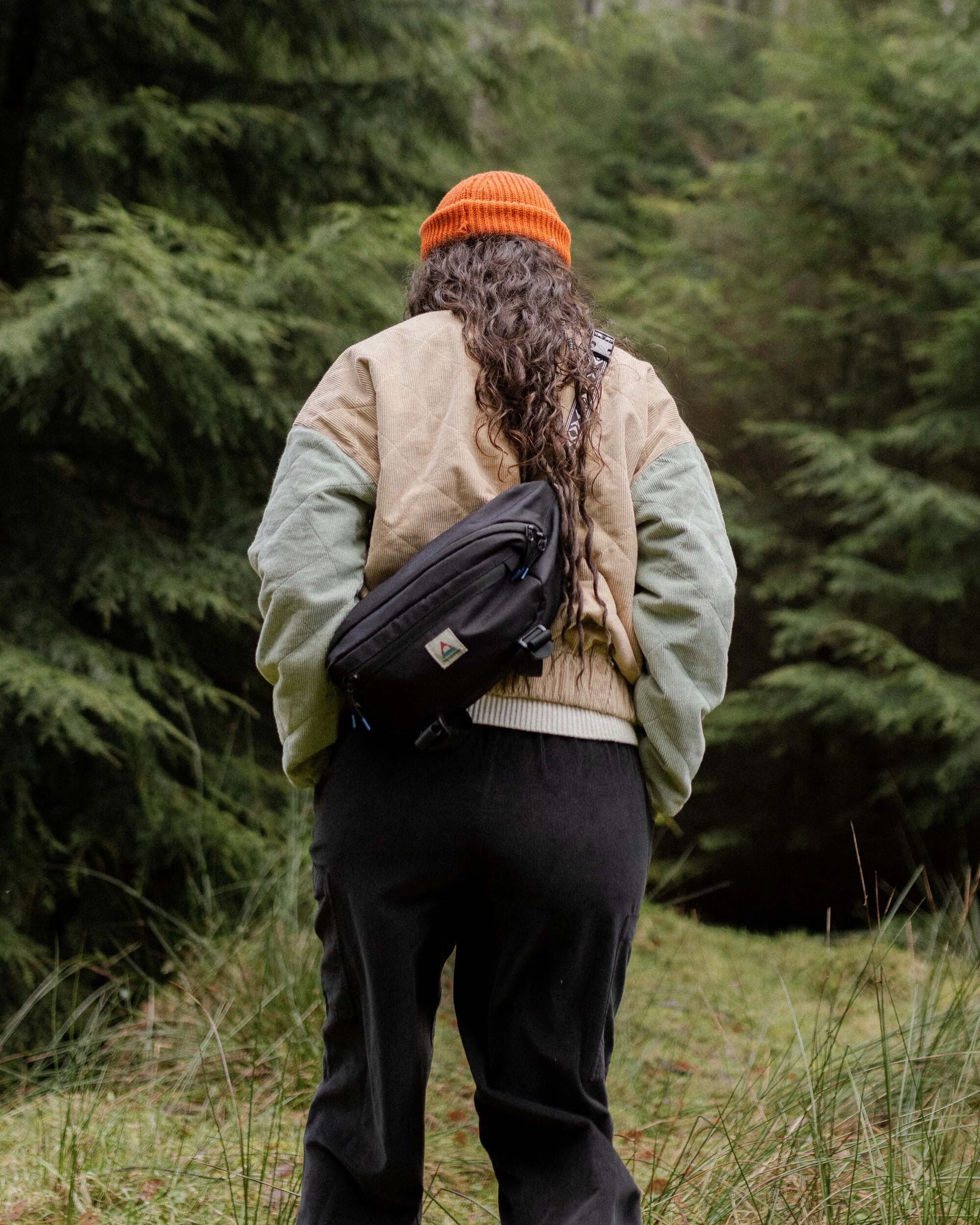 Lucia Quilted Cord Jacket - Stone/Pistachio - Lifestyle