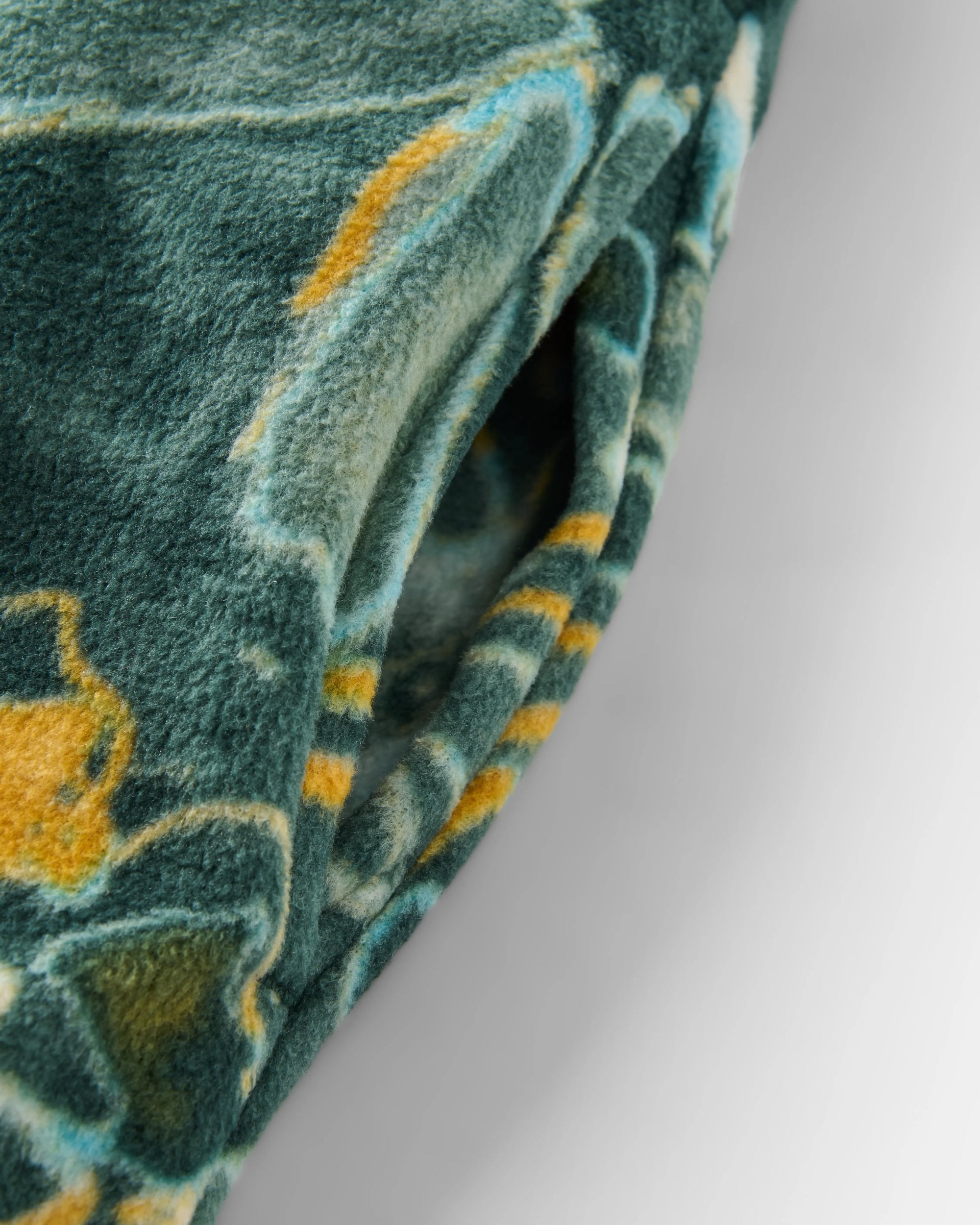 Ace Recycled Polar Fleece Dungarees - Frost Dark Fern - Flatlay