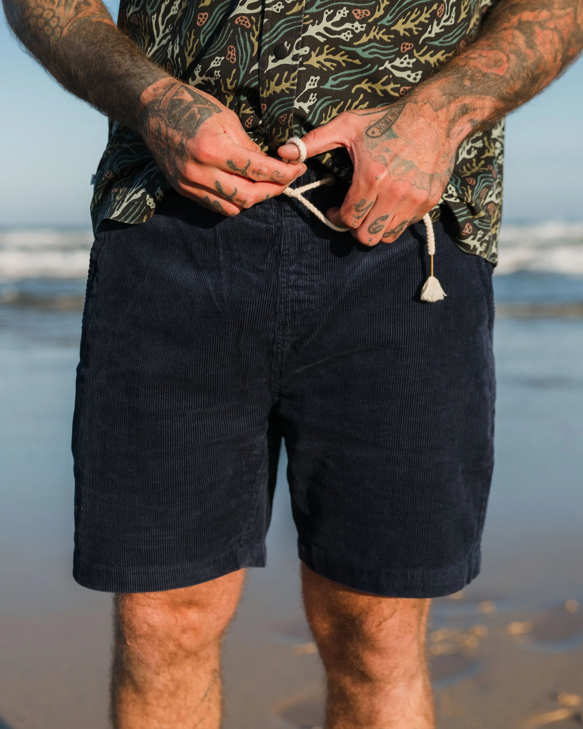 Drifter Corduroy Short - Rich Navy - Lifestyle