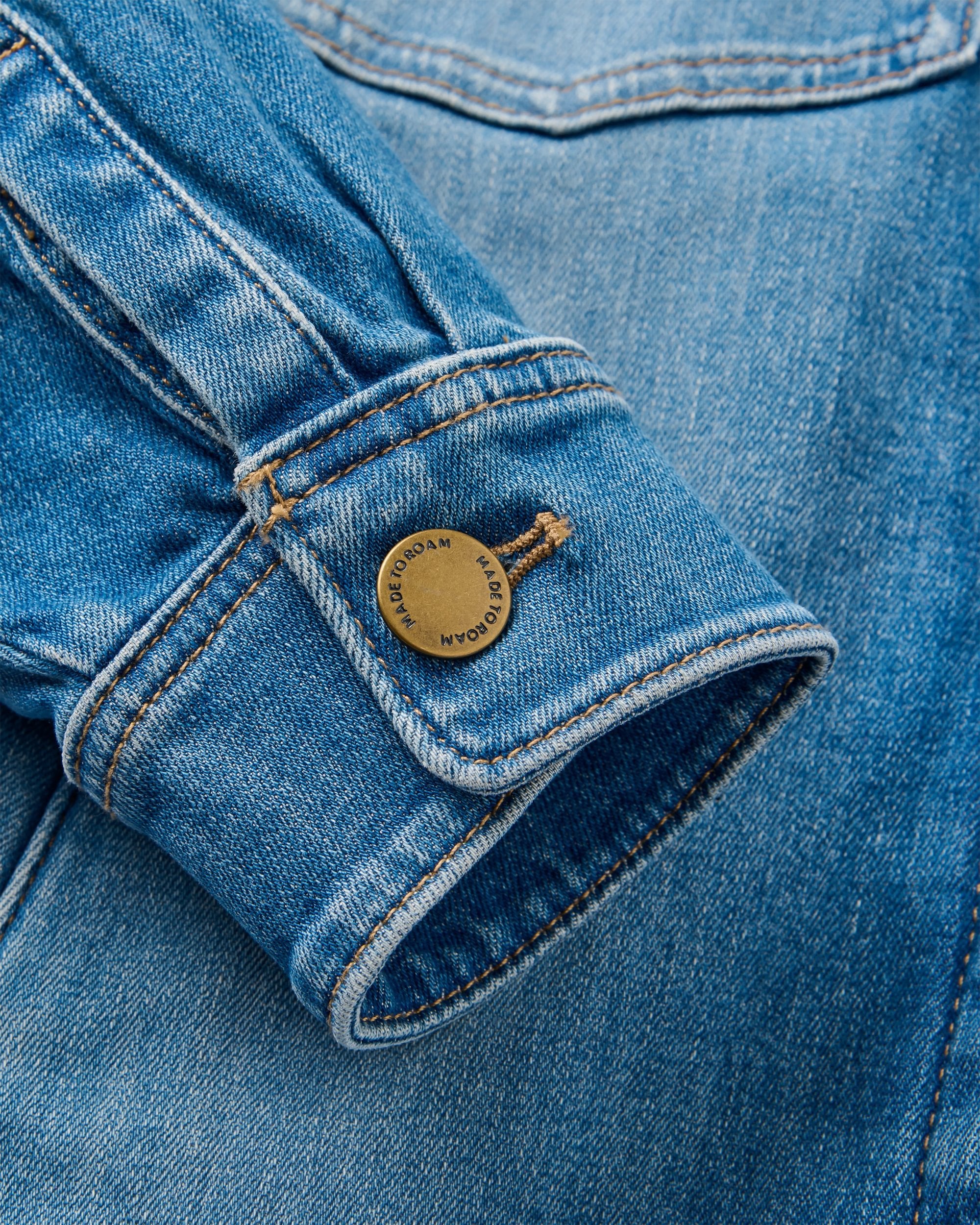 Stella Denim LS Shirt - Light Wash Denim - Flatlay