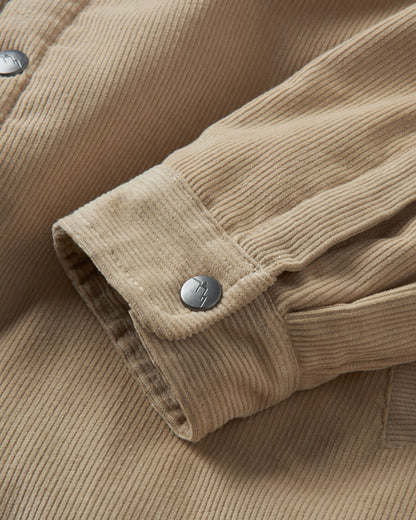 Kodiak 3.0 Sherpa Lined Cord Overshirt - Stone - Flatlay