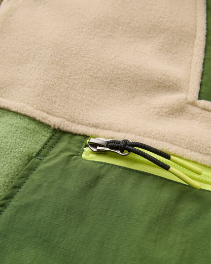 Alexander Hooded Polartec® Fleece - Feather/Wild Green - Flatlay
