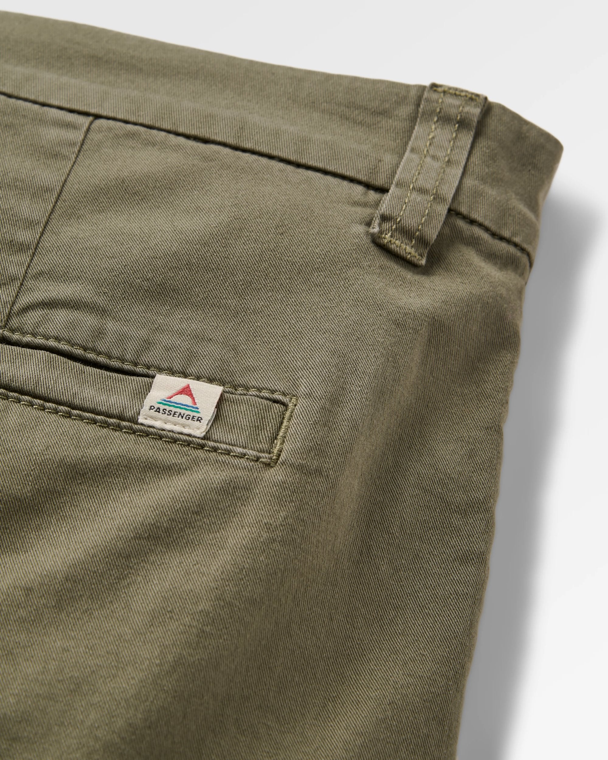 365 Cotton Short - Dusty Olive - Flatlay